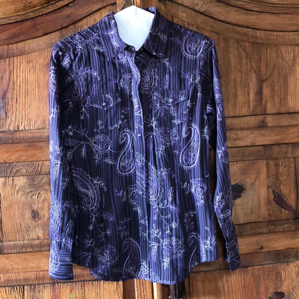 Purple Ariat Long Sleeve Western Shirt